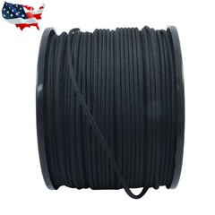 1/8in×500FT Black Nylon Rope Braid High UV and Abrasion Resistance Industrial