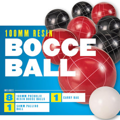 Competition 100Mm Resin Bocce Ball Outdoor Game Set with Carrying Bag for Easy S
