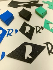 Skateboard Grip Tape DIY 3 color kit Geo Rombo laser cut by Rough GT