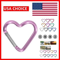 Multi-Color Heart-Shaped Carabiner Clip – Durable Aluminum Gear Attachment