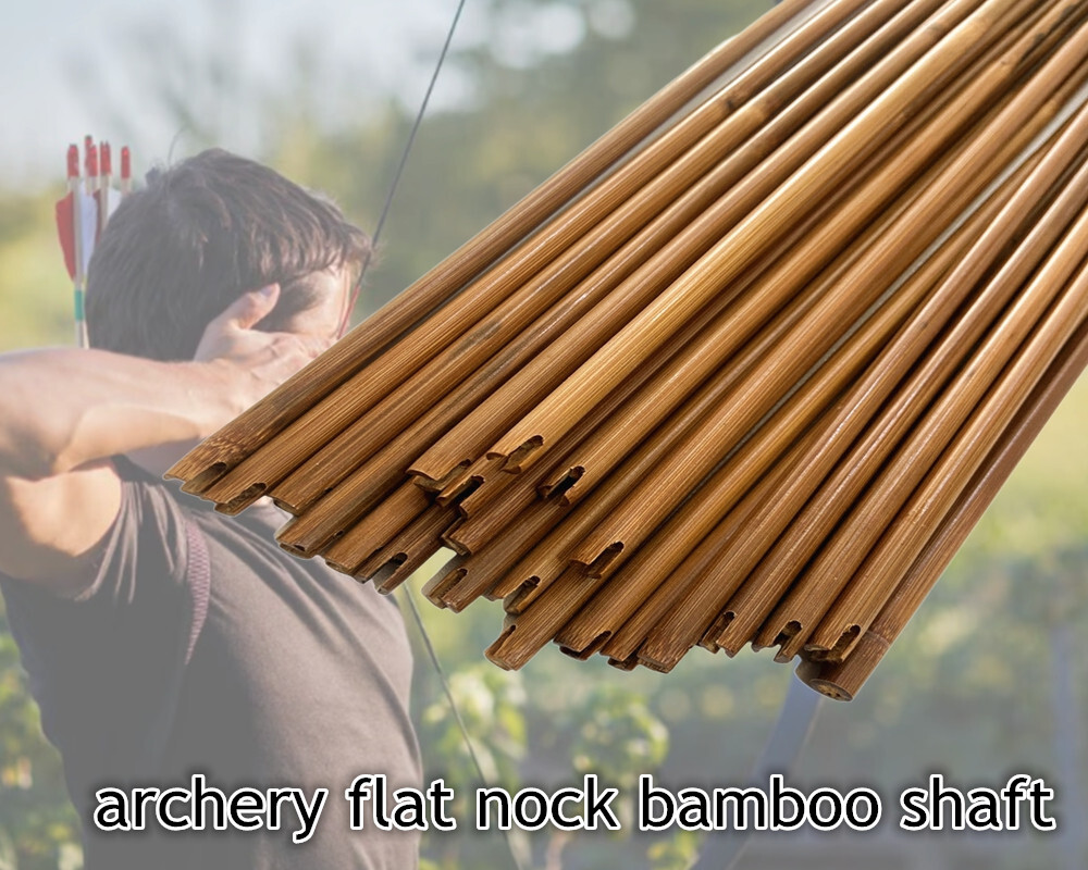100X Archery 33in 50-55lbs Shaft with slef Nock Making Traditional Bamboo Arrows