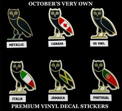 OVO 10 Pack «OG Owl» Premium Weather Resistant Vinyl Decal Stickers