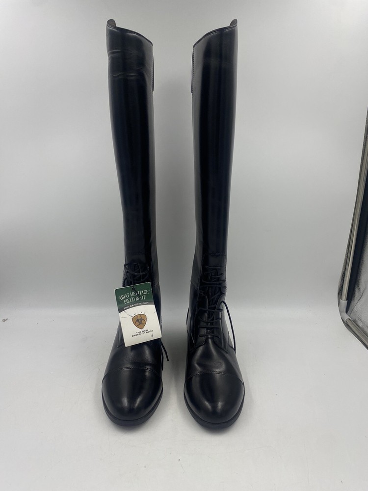 Ariat Heritage Field Boot Black Tall Boots with 4LR Technology Womens size 7.5
