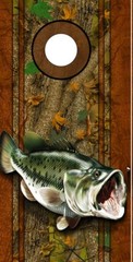Cornhole Decals Wraps Fishing Graphics Bass Fishing Forest Camouflage 0L1R