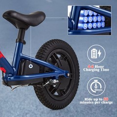 24V 100W Electric Bike for Kids Ages 3-5 Years 12 inch Electric Balance Bike