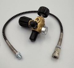 High Pressure PCP Fill Station Air Tank Valve Regulator + Hose 4500PSI