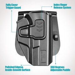 G19 OWB Holster for Glock 19 G26 Gen 3 4 5 6, 19X 23 Gen 3 4, G 32 44 45 丨
