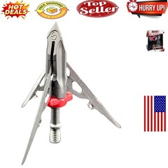 G5 Megameat 3-Blade Expandable Broadheads – Deadly 2″ Cutting Diameter for Pr…