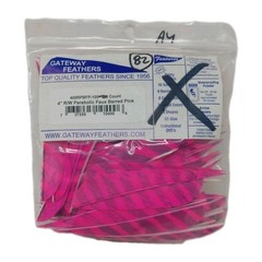 82 Count Gateway Feathers 4″ Right Wing: Parabolic Faux Barred Pink