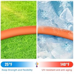 5/8 in x 5 ft Female-to-Female Short Garden Hose, 2-in-1 Dual Use with Solid