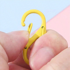 Dual Spring Carabiner 8-Shaped Clips Reliable and Durable Keychain Hooks 6 pcs