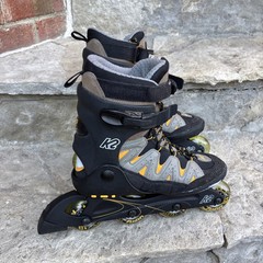 K2 Flight 76 Men’s US Size 9.5 Inline Skates Black Vintage Skate
