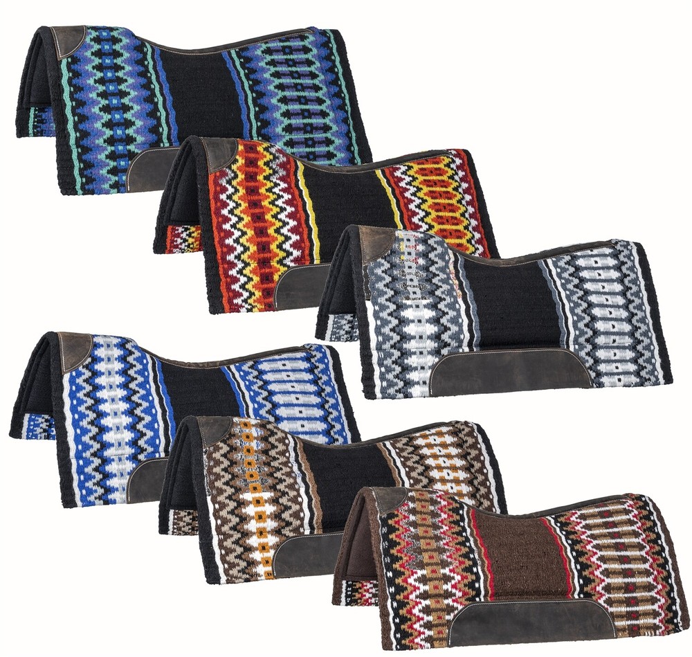 Alamosa Western Cutter Saddle Pad – Navajo Top – Felt Bottom – 6 Color Options