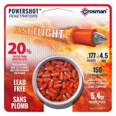 CROSMAN .177cal Powershot Fast Flight Penetrator Pellets (Orange) – 5.4 Grain
