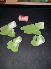 So Ill Pipes Large 3 Set Of 4 Climbing Holds Bright Green Color