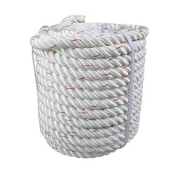 1inch × 120FT High Strength Braided Rope Breaking Strength 3400 Pounds White Red