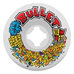 Santa Cruz SLIME BALLS BULLET RIOT VOMITS Skateboard Wheels 60mm 97a WHITE