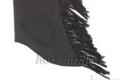 Western Equitation Show Chaps – Black Synthetic Suede -Elastic Fit – XS,S,M,L,XL