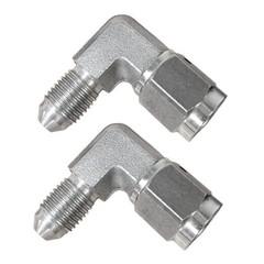 Brake Line Fitting, 2pcs Male to 3AN Female 90-Degree Stainless 3AN-90 Degree