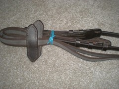 NEW Correct Connect Aaron Vale Woven Rubber Reins w/Hand Grips: Dark Brown