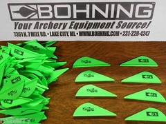 36 Bohning 2″ BLAZER Arrow Arrows fletching VANES Archery KIWI GREEN chartreuse