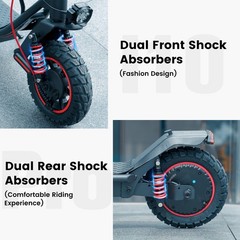 Adult Electric Scooter 800W Folding Commuter E-Scooter Fast Speed 37 Miles Range