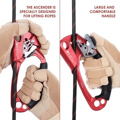 Right Hand Ascender Aluminum Magnesium Alloy Rock Climbing Handheld Ascender MOY