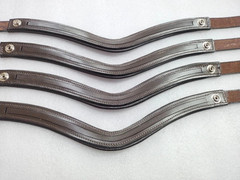 Set of 7 Empty Channel Leather Snap Browband in All Sizes & Shapes (6 & 8 mm)