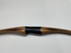 Stewart’s Handmade Longbow Recurve 42#@26″ Osage, Bamboo, Cocobolo, Curly Maple,
