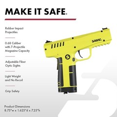 Home Defense Projectile Launcher, Large Size with (7) Projectile Launcher Kit