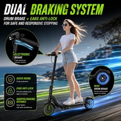 350W Electric Commuter Scooter 19MPH 36V 5.2Ah Folding Lightweight E-Scooter App