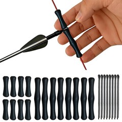 8Pack Black Archery Bowstring Finger Guards, Recurve/Traditional, OpenEnd
