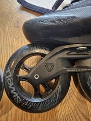 Powerslide Swell PS Triple Black 110 Inline Skates Trinity Sizes M9, W10 Used