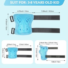 6 in 1 Kids 3-10 Years Knee Elbow Pads Protective Gear Set for Skating Cycling B
