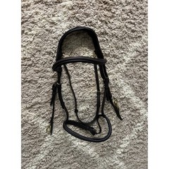 LeMieux Kudos Work Bridle Brown Leather Anatomical Horse Size Detachable Flash