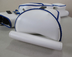 NEET White Leather W/Blue Braid Hip Quiver w/Blue Trim NT-300 Rt Hand – NEW –