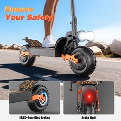 48V 30Ah Foldable Electric Scooter, 749W Off-Road Electric Scooter, 35-miles
