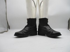 Ovation Quantum Black Leather Zip Paddock Boots Little Kids Size 1