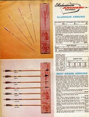Shakespeare Archery Cedar Arrows, A51-2. One Dozen, 1962. 50#-55#