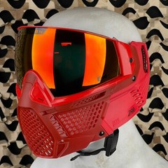 NEW Carbon CRBN Zero Pro Paintball Mask (More Coverage) – Cardinal – Red Mirror