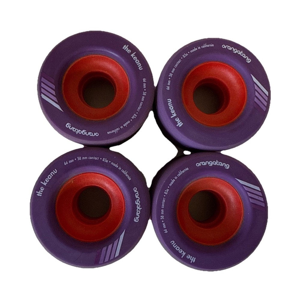 Orangatang The Keanu 66mm 83a 4 pack Longboard Wheels Purple