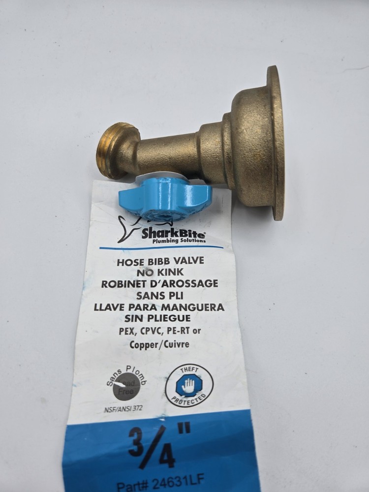 Sharkbite 24631lf Hose Bibb, 45-degree, 3/4 X 3/4-in. Mht