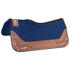 Western Saddle Pad – Navy Blue Felt – Americana by Tough 1- 31″x32″x1