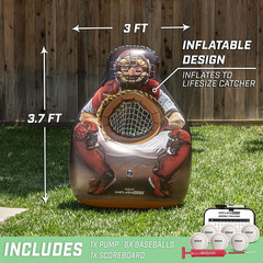 Inflataman Baseball Toss Challenge – Inflatable Catcher Strike Zone Pitching Gam