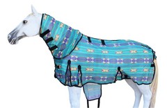 Challenger Horse Mesh Summer Scrim Sheet Fly Sheet Spring Airflow Neck Teal
