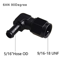 6AN Female to 5/16″ Barb 90 Degree Swivel Fitting 90 Degree AN6 5/16 2PCS