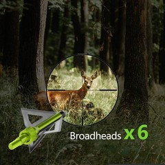 Crossbow Bolts and Broadheads Set 20 Inch Carbon Arrows for Hunting Practice