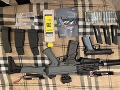 ASG CZ Scorpion EVO 3 A1 Airsoft Rifle w/ Red Dot, Suppressor & Case