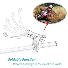 CNC Aluminum Dirt Bike Pivot Brake Clutch Levers Compatible with Black