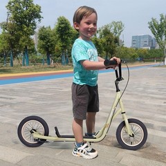 Kick Scooter Bike for 6-12-Years Old Kids W/Adjustable Handlebar 12 In. Infla…